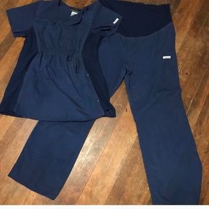 Small Cherokee Maternity Scrubs - Navy Blue
